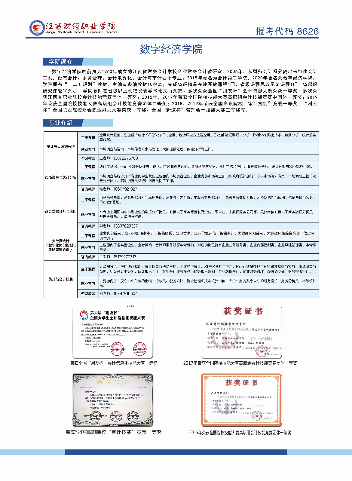 江西财经职业学院2021年招生专业介绍