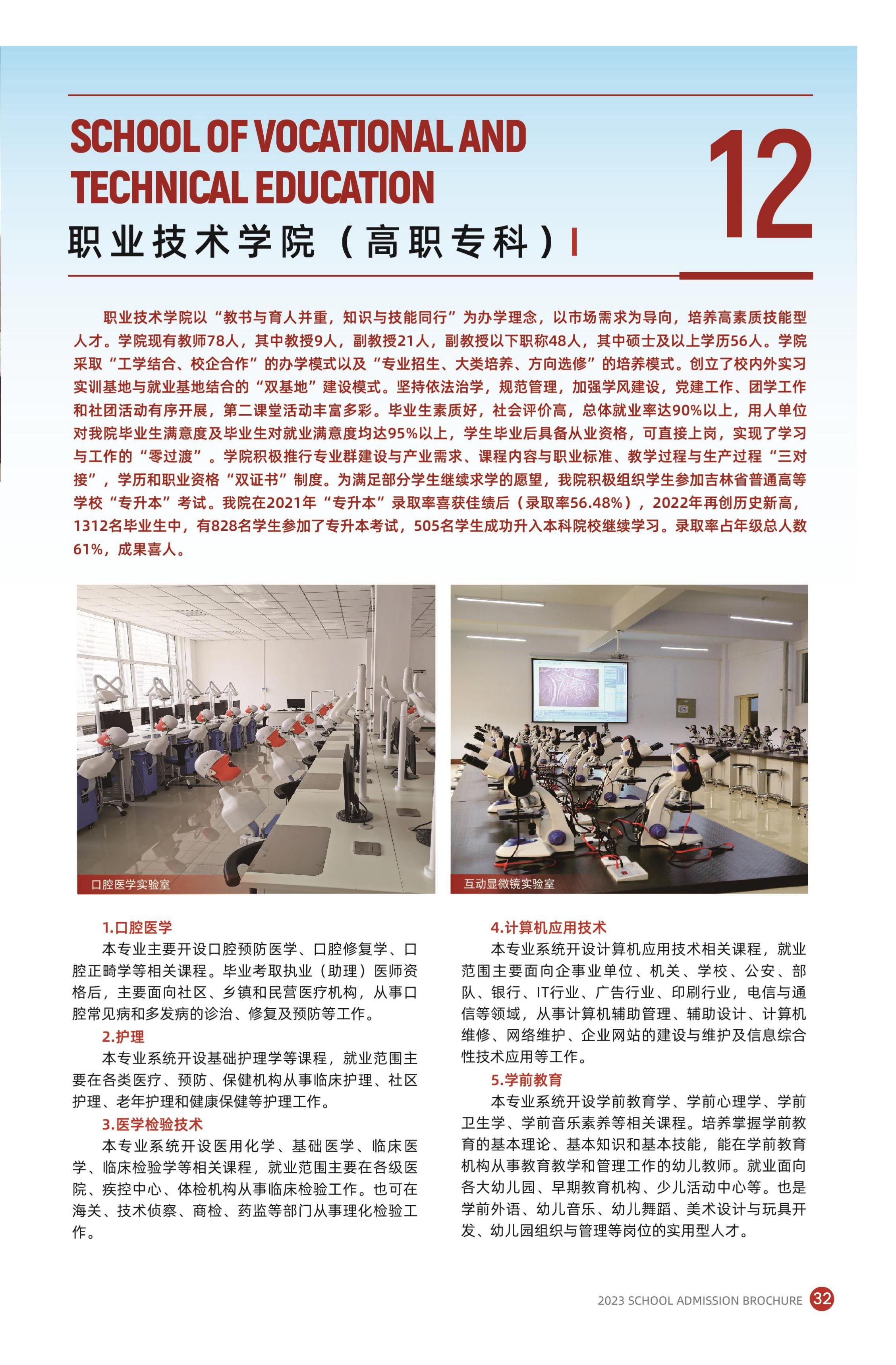 2023年长春科技学院招生简章